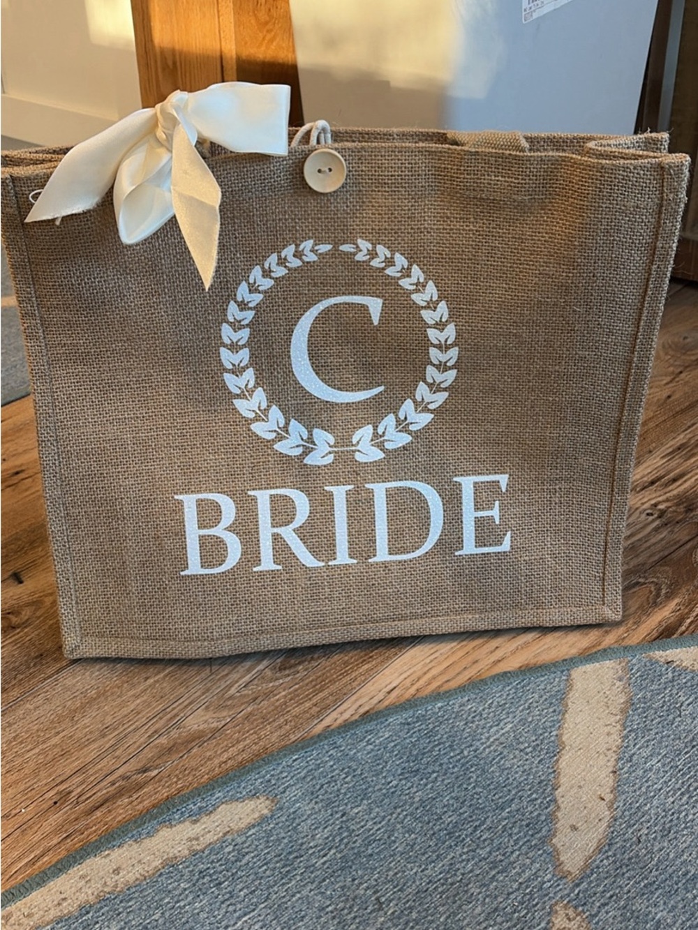 Brand new custom made “c” bride wedding tote bag